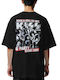 Oversized T-shirt Kiss Rock Avenue Black