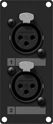 Caymon Casy125/b Casy 2 Zenskie Xlr Kabelsteckverbinder Panel 3-polige Crossover Schwarze Version