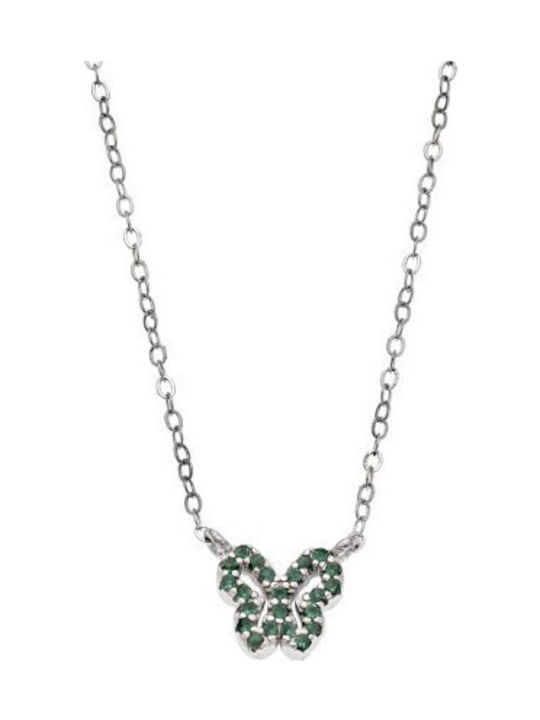 Senza Double Necklace with Butterfly Design in ...