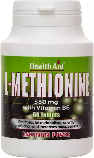 Health Aid L-methionine 550mg & Vit B6 60tabs