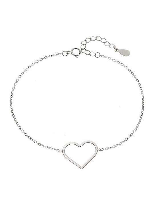 Senza Women's Bracelet with design Heart made of Silver