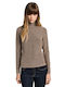 Damen Bluse Langärmelig Braun