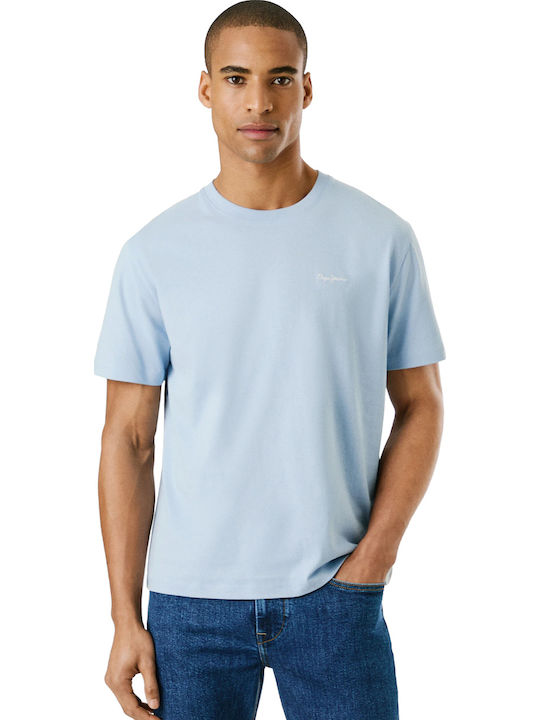 Pepe Jeans Berwick T-Shirt Uomo In Cotone, Girocollo Con Logo Stampato, Vestibilità Regolare