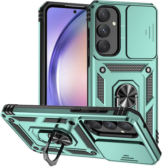 Forcell Back Cover Plastic / Tempered Glass Green (Galaxy A55Oppo A55 5G)