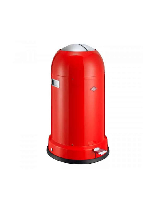 Wesco Waste Bin Waste Metallic with Pedal Red 33lt 1pcs