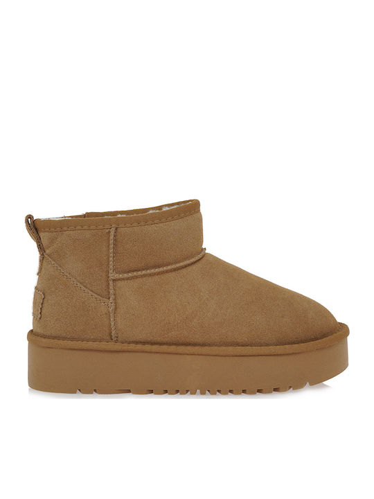 Seven Suede Γυναικεία Μποτάκια Ταμπά