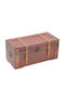 Keskor Wooden Decorative Trunk Brown 56x25x25cm