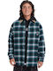 Mercury Long-sleeved Flannel Shirt in Wide Line Checked Blue