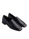 Leather Women's Moccasins in Black Color