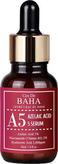 Cos De Baha Καταπραϋντικό & Ενυδατικό Serum Προσώπου με Νιασιναμίδη & Υαλουρονικό Οξύ για Αναζωογόνηση & Λεύκανση 30ml