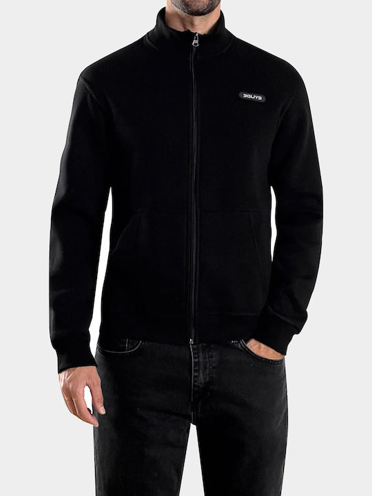 3Guys Sweatshirt with Hood Black