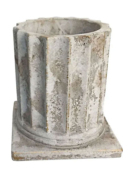 Marhome Planter Concrete White with Stand 14x14x15cm.