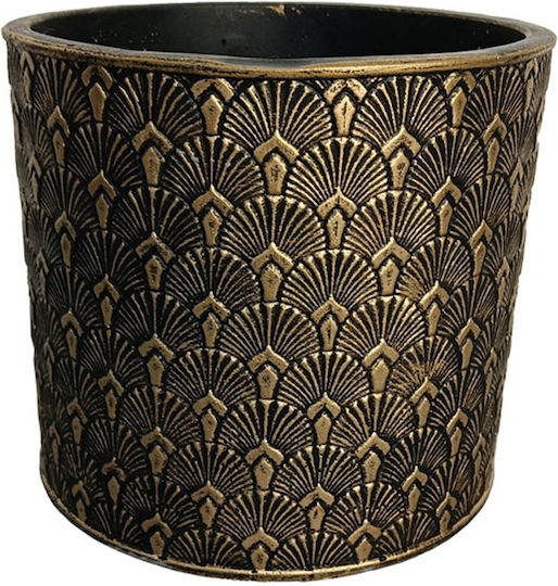 Marhome Planter Concrete Gold 19x19x17cm.