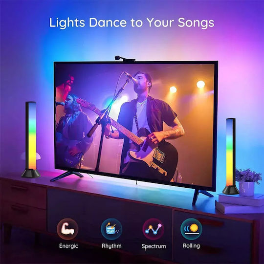 Διακοσμητικό Φωτιστικό Smart LED RGB Μπάρα 2τμχ