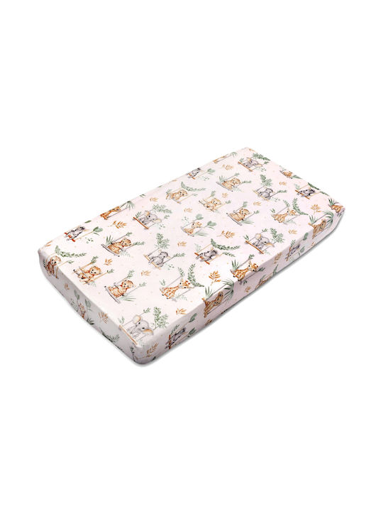 Kidizi Cearșaf pentru bebeluși Pentru Patut Bumbac cu Cauciuc Verde 60x120buc