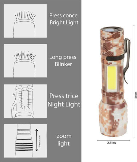 X-Balog Rechargeable Flashlight LED IP44 Dual Function