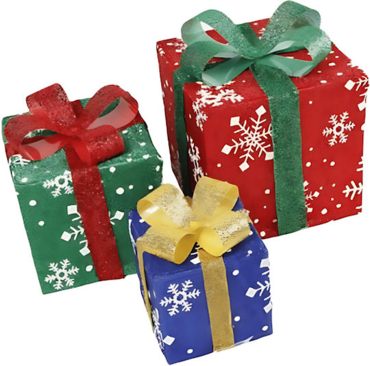 Beleuchtet Weihnachtliche Figur Box Weiß 3Stück