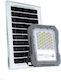 Waterproof Solar LED Flood Light 100W Cold White 6500K with Motion Sensor and Remote Control IP65