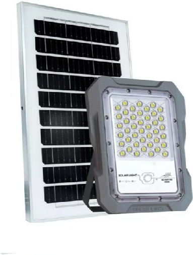 Waterproof Solar LED Flood Light 100W Cold White 6500K with Motion Sensor and Remote Control IP65