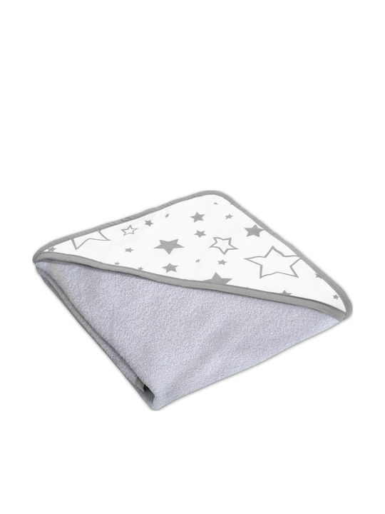 Kidizi Hooded Baby Bath Towel Grey