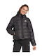 Women's Puffer Jacket for Winter with Hood Black