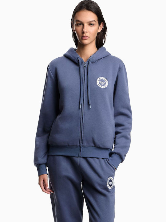 Women's Sweatshirt Jacket Hooded Vintage Indigo