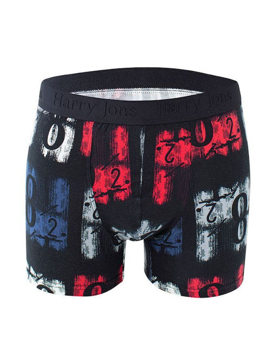 Herren Boxershorts Black mit Mustern 1Packung