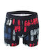 Herren Boxershorts Black mit Mustern 1Packung