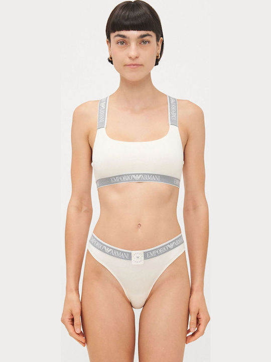 Emporio Armani Unterwäsche-Set für Damen mit Brasilien Ivory
