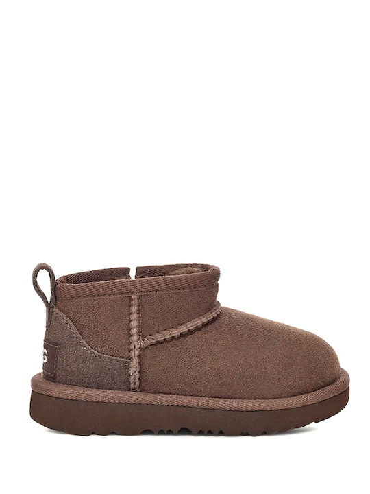 UGG Classic Ultra Mini Suede Kids Boots Brown
