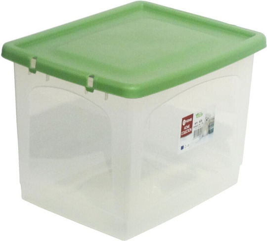 Viomes Plastic Storage Box with Wheels and Lid 39x30x28cm 1pcs