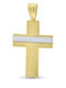 Psomas Herren Gold Kreuz 14K