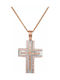Damen Gold Kreuz 14K mit Kette