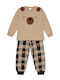 Minerva Kids Winter Pajama Brown Beige Baby Pajama