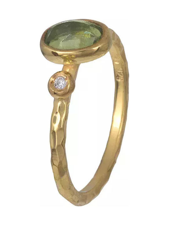 Ring with Diamond made of Gold 18K