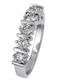 Damen Ring Vollring mit Diamant aus Weißgold 18K