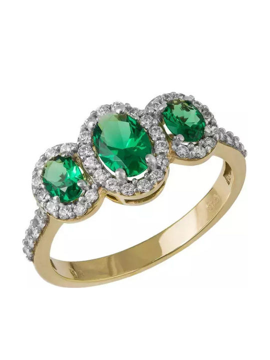 Ring with Zircon made of Gold 14K