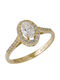 Ring with Zircon made of Gold 14K