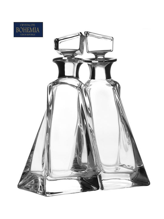 Bohemia Crystal Decanter with Stopper 700ml 2pcs