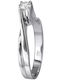 Einzelner Steine Ring aus Weißgold 18K mit Diamant