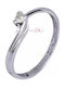 Single Stone Ring in White Gold 18K with Diamond
