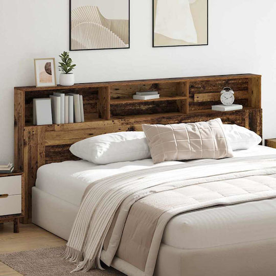 vidaXL Wooden Brown Bed Headboard 220cm