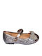 Kids Ballerinas with Hoop & Loop Closure Gray