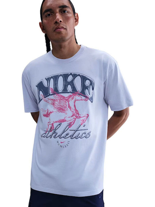 grey and purple nike shirt