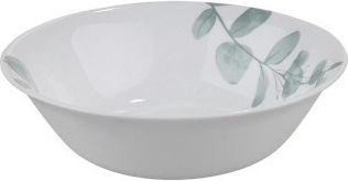 Max Home Serving Bowl Round Glass Green with Diameter 16.5cm