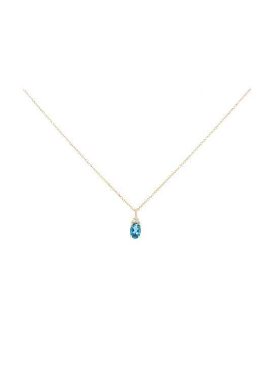 Kontopoulos Necklace from Gold 14K with Diamond