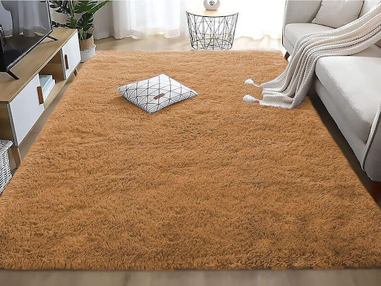 Fluffie Anti-slip Rug Rectangular Orange