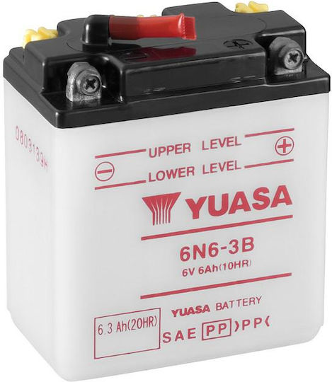 Yuasa Отворен тип Мотоциклетна батерия 6N6-3B-1-SM с капацитет 6Ах