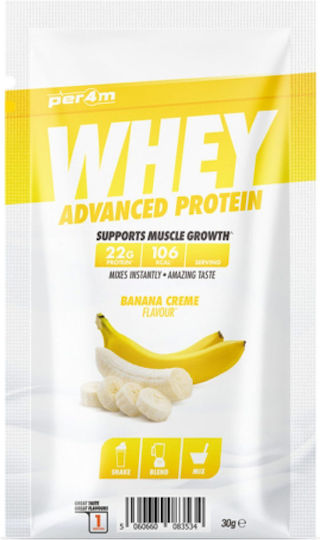 Per4m Whey Advanced Πρωτεΐνη Ορού Γάλακτος με Γεύση Banana Cream 30gr