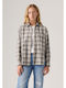 Western Long Sleeve Women's Shirt Gray Checked